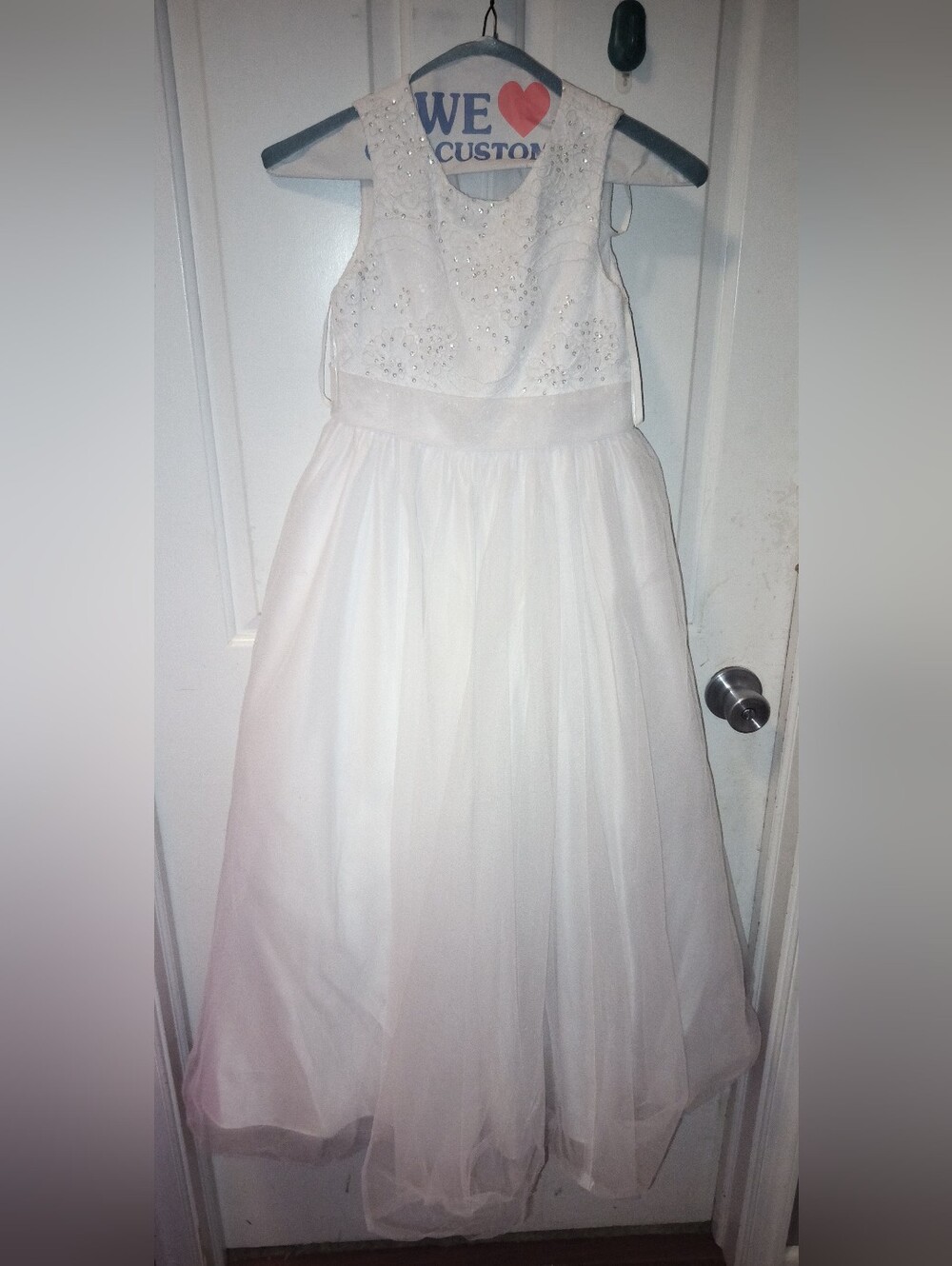Camille LaVie Pageant, Flower Girl, First Communion Tulle Dress Sz 7